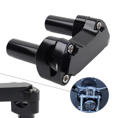 3,5 ''gerade Lenker Riser & Top Clamp Schwarz Für Harley Dyna Tour Road Glide