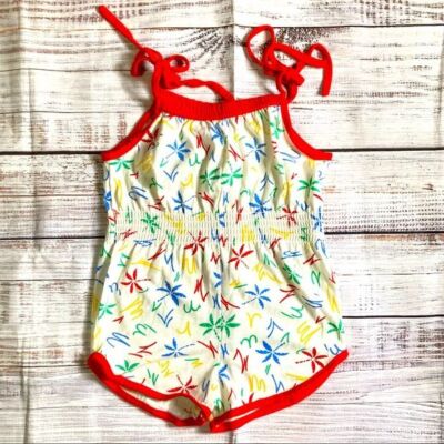 Vintage Carrots Girls Jumper Romper Palm Trees *READ*