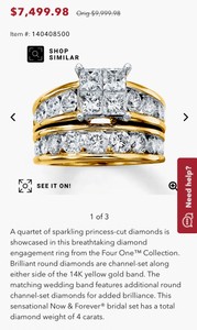 4 Carat Diamond Ring Set From Kay Jewelers Great Deal Don T Miss Out Ebay