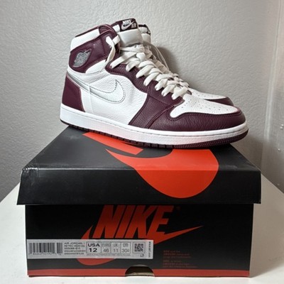 Nike Air Jordan 1 Retro High OG Bordeaux 555088-611 White/Burgundy Sneakers