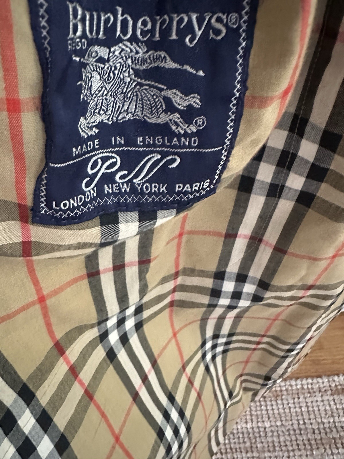 Rare Burberrys Prorsum Trench Coat England Nova Check Wool Liner Belted image 3