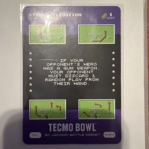 STICKY SITUATION Bo Jackson Battle Arena Tecmo Bowl SSP Play PL1