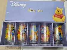 Disney Winnie the Pooh Glass Set 5pcs Character Mug Cup Collectible
