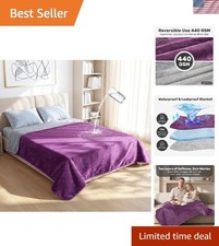 Ultra-Soft Waterproof Pet Blanket - 80x90, Protects Couch Bed from Stains