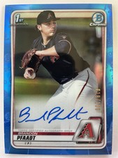 Brandon Pfaadt 2020 Bowman Draft Chrome 1st Blue Refractor /150 Auto RC True