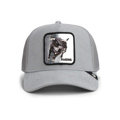 Goorin Bros. Silver Bull Trucker Cap Gloss Basecap Mesh Kappe Silber Stier Neu