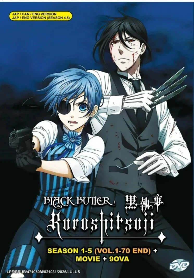 Anime Black Butler Kuroshitsuji Season 1-5 Movie OVA ENGLISH DUB Box  Set