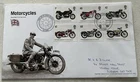 GB QEII 2005 Motorcycles RM FDC Solihull Spoked Wheel SHS Handwritten Address