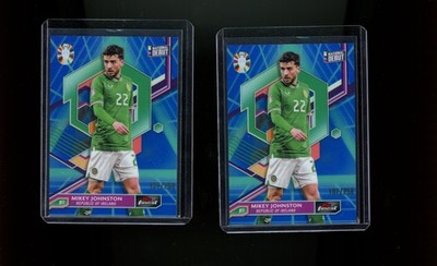 2023 Topps Finest Road to UEFA 2024 - Mikey Johnston #100 Blue & Aqua /250 x 2