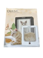 CEESC Size XL White 4-Way Rotary Locking Cat Door