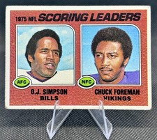 1976 Topps #204 Scoring Leaders O.J. Simpson, Chuck Foreman VG