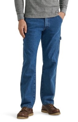 New Wrangler Five Star Heritage Carpenter Jeans Mens Mid Indigo Size 44x30