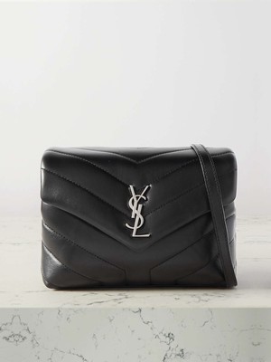 Yves Saint Lauren Black Quilted Leather Crossbody