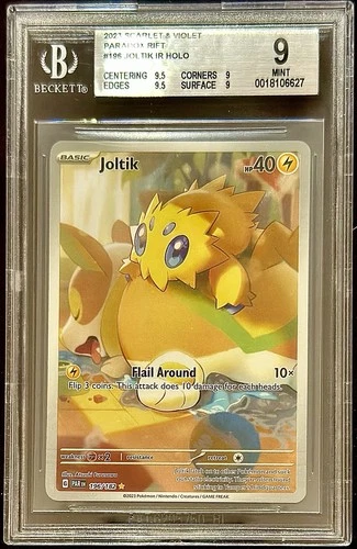 Pokemon Joltik 196/182 Paradox Rift Illustration Rare BGS 9 Mint Full Art Holo