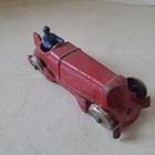 Champion Race Car Cast Iron Boat Tail Red Racer - Geneva, Ohio Hubley Dent