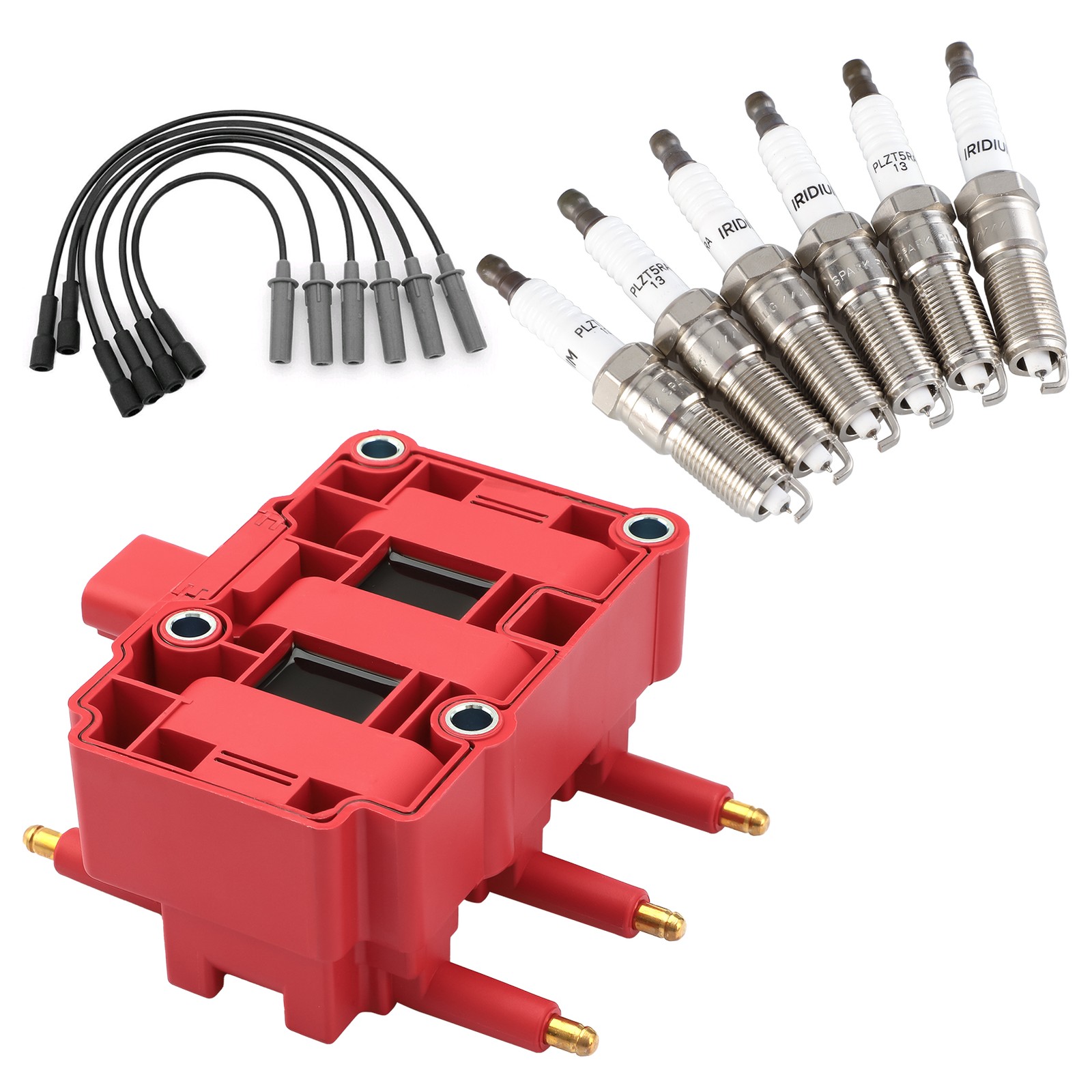 1 Set Ignition Coil & Iridium Spark Plug & Wire For Wrangler V6 3.8L 07-11 UF305