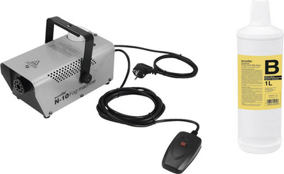 Eurolite N-10 silber + B2D Basic Nebelmaschinen-Set Effektmaschine Rauchmaschine