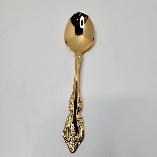 Oneida Community Golden Brahms Gold Electroplate Flatware Serving Spoon