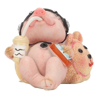 Funny Pig Statue Casual Musical Decoration Pig Statue For Shelf - image 1 of 4