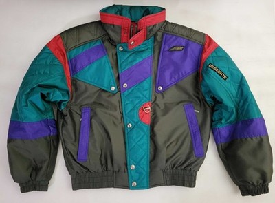Vtg DESCENTE Retro 80s 90s Color Block Puffy Comfy Ski Jacket Coat Men's M