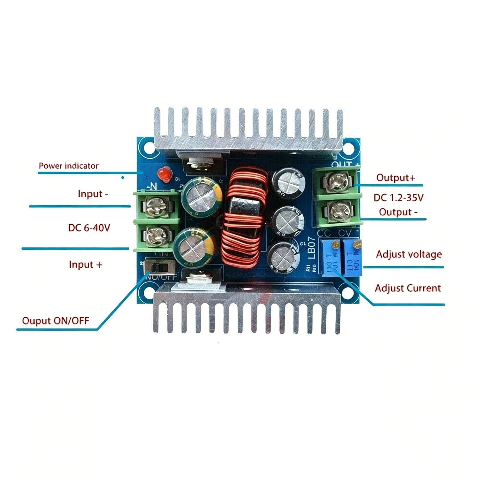 2PCS DC-DC Converter 20A 300W Buck Boost Step Down Adjustable Power Charger image 10