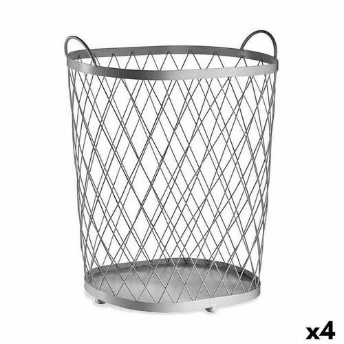 Cesto Gift Decor Argentato Argento Metallo 40 L [4 Unità] 4899888620976