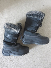 Kamik Snowboot Kids Size 13 Black Insulated Faux Fur