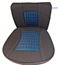 Wheelchair Gel Seat Cushion with Lumbar Pillow in Blue and Black