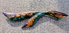 Colorful Enamel Pin with swirls of teal, purple and yellow. — photo 1