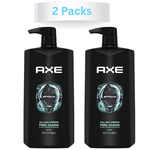 Axe Apollo Refreshing Daily Use Men's Body Wash, Sage & Cedarwood, 32 Oz, 2 Pack