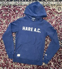 Tracksmith Hare A.C. Navy Reverse Weave Hoodie Ultra Soft XS New