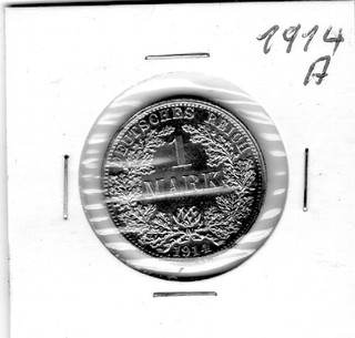 Kaiserreich 1 Mark 1914 A Silber