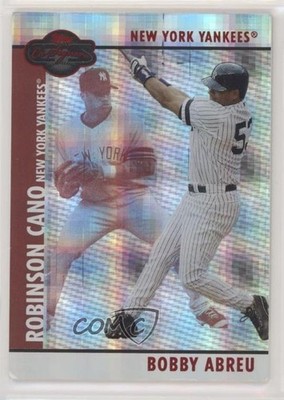 2008 Topps Co-Signers Hyper Plaid Red 13/100 Robinson Cano Bobby Abreu #086 0q3
