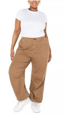 Celebrity Pink Juniors Parachute High Rise Pants Cocoa Cream 3X Plus NWT