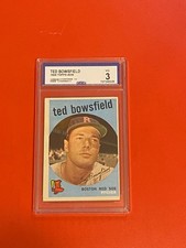 1959 Topps Ted Bowsfield GRADED 3 Red Sox