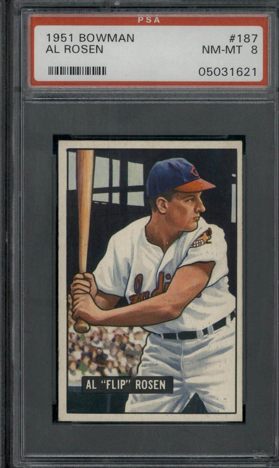 1951 Bowman #187 Al Rosen - PSA 8