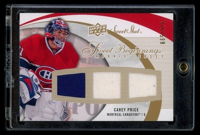 2007-08 UD Sweet Shot - CAREY PRICE - Sweet Beginnings ROOKIE JERSEY /599 #104