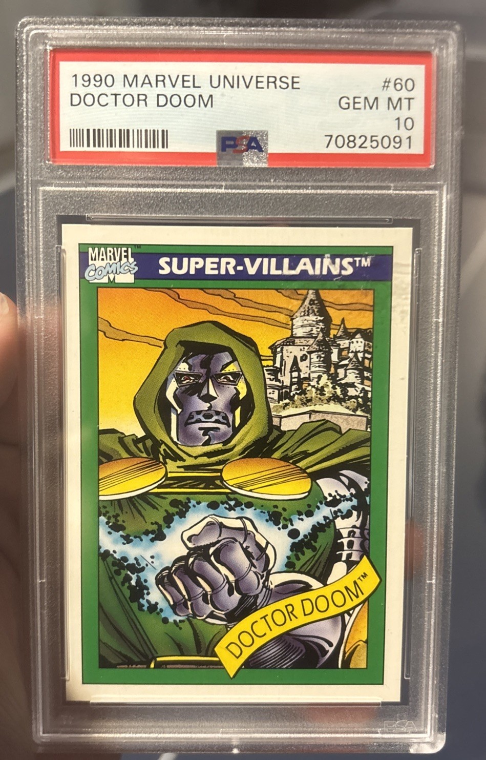 1990 Marvel Universe Impel #60 Doctor Doom Marvel Card PSA 10