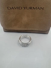 David Yurman Sterling Silver Mercer Two Row Ring Size 7