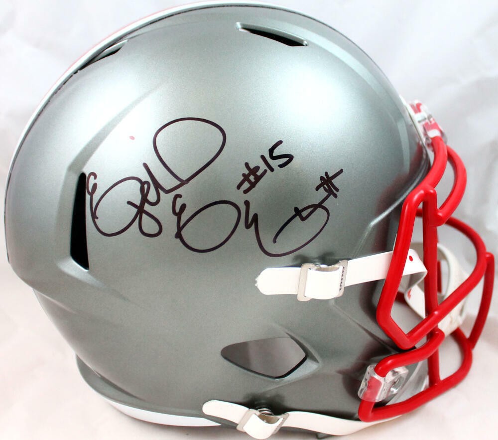 Ezekiel Elliott Autographed Signed Ohio State Ohio St. F/S Flash Speed Helmet-Beckett W Hologram 