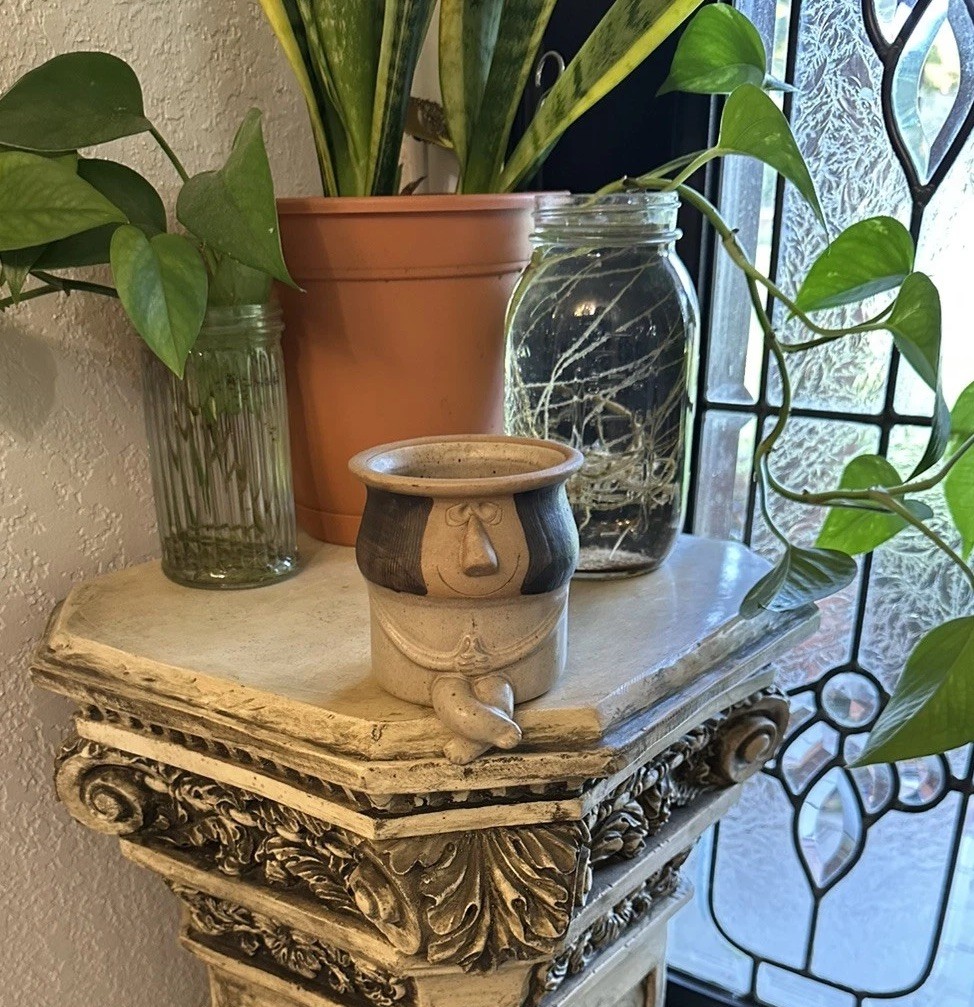 FITZ & FLOYD HUMOROUS STONEWARE PLANTER 1975 VINTAGE SUPER CUTE!