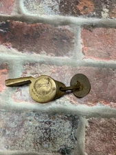 Vtg Brass ACME Police Whistle  GEMSCO Railroad School Race