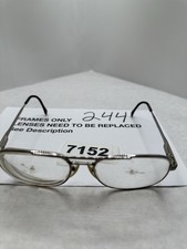 Luxottica Carlos Natural Eyeglasses Frames Silver Full Rim 56-16-140