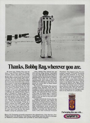 1972 Wynn's Oil Additive Ad Big Daddy Don Garlits Vintage Magazine Advertisement