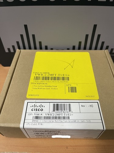 NEW Cisco VWIC2-2MFT-T1/E1 2-Port RJ-48 Multiflex Trunk T1/E1 HOLOGRAM - Picture 2 of 4
