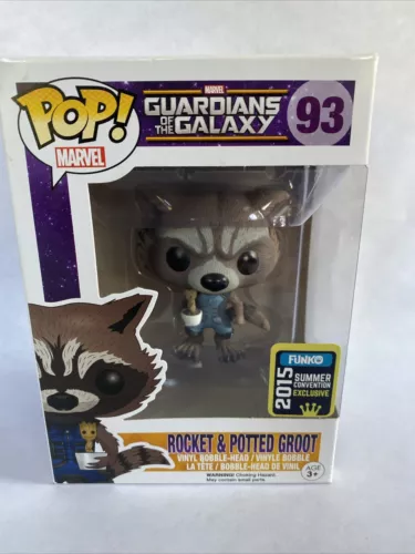 Funko Pop! SDCC Exclusive Marvel Summer Con 2015 Rocket & Potted Groot GOTG #93