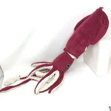 ADORE Kraken Giant Squid Stuffed Animal Plush Maroon White 30” total length