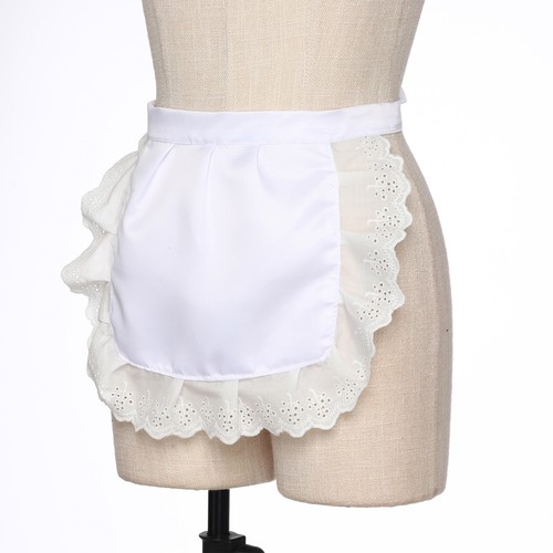 Lolita Maid Ruffled Apron Women Girls Kitchen Cooking Waitress Dress up Props - Picture 14 of 21