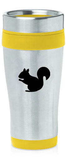 Stainless Steel Insulated 16oz Travel Mug Coffee Cup Squirrel - Picture 8 of 8