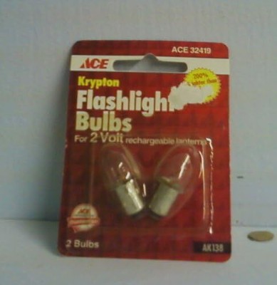 Ace Krypton Flashlight Bulb 2 volt Rechargeable (PACK OF 7)